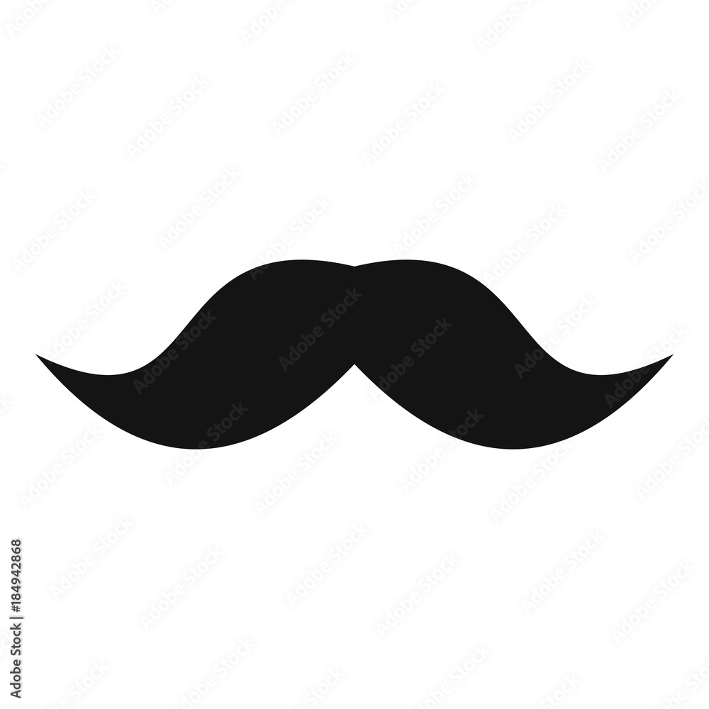 English mustache icon. Simple illustration of english mustache vector icon for web English mustache icon. Simple illustration of english mustache vector icon for web