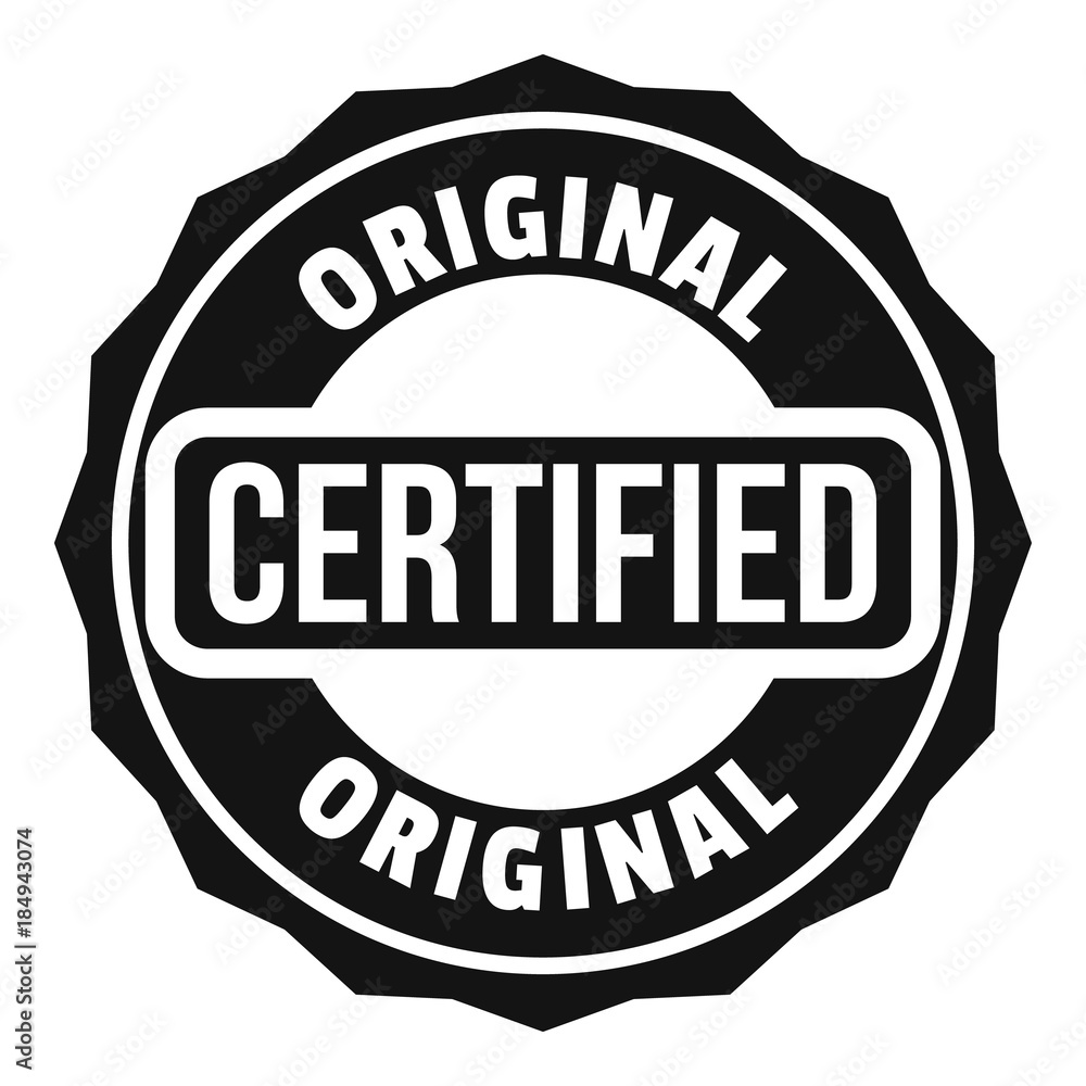 Certified logo. Simple illustration of certified vector logo for web