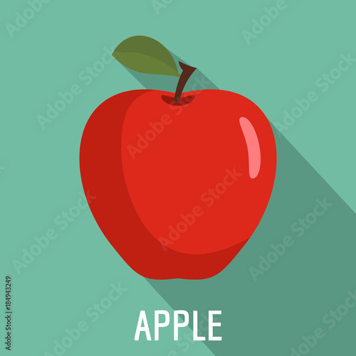 Apple icon. Flat illustration of apple vector icon for web