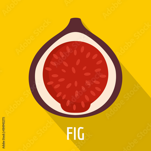 Fig icon. Flat illustration of fig vector icon for web