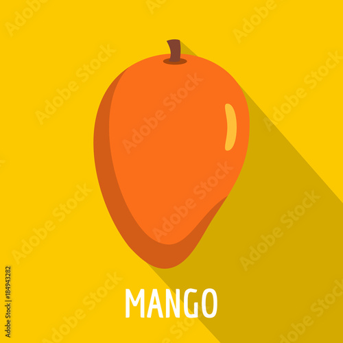 Mango icon. Flat illustration of mango vector icon for web