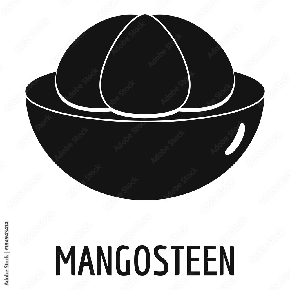 Mangosteen icon. Simple illustration of mangosteen vector icon for web Mangosteen icon. Simple illustration of mangosteen vector icon for web