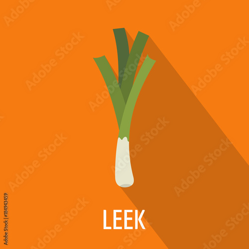 Leek icon. Flat illustration of leek vector icon for web