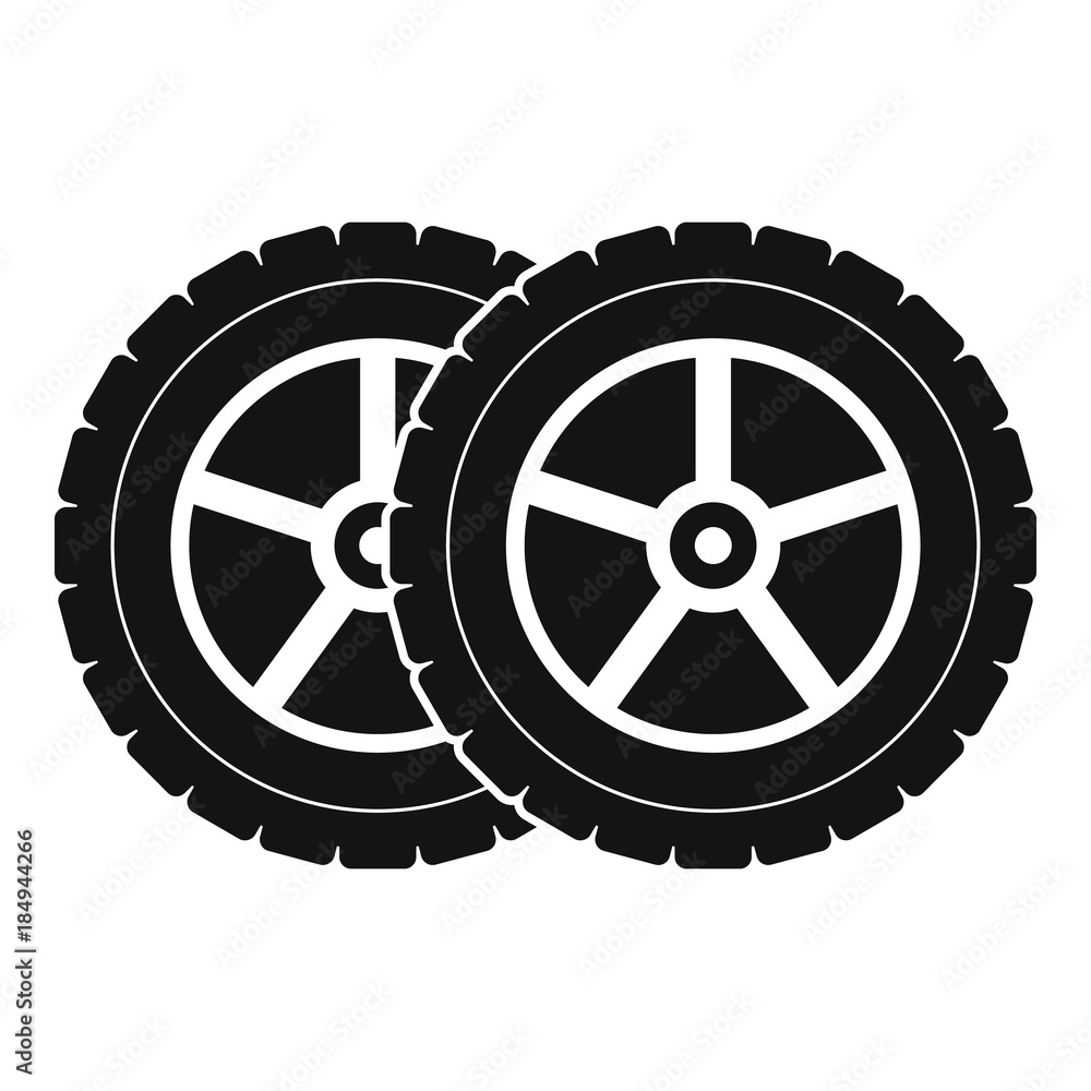 Obraz premium Car tyre icon. Simple illustration of car tyre vector icon for web
