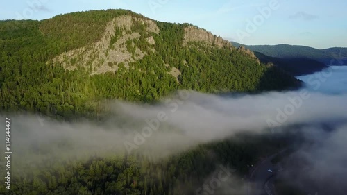 aerial view in the Ural mountains