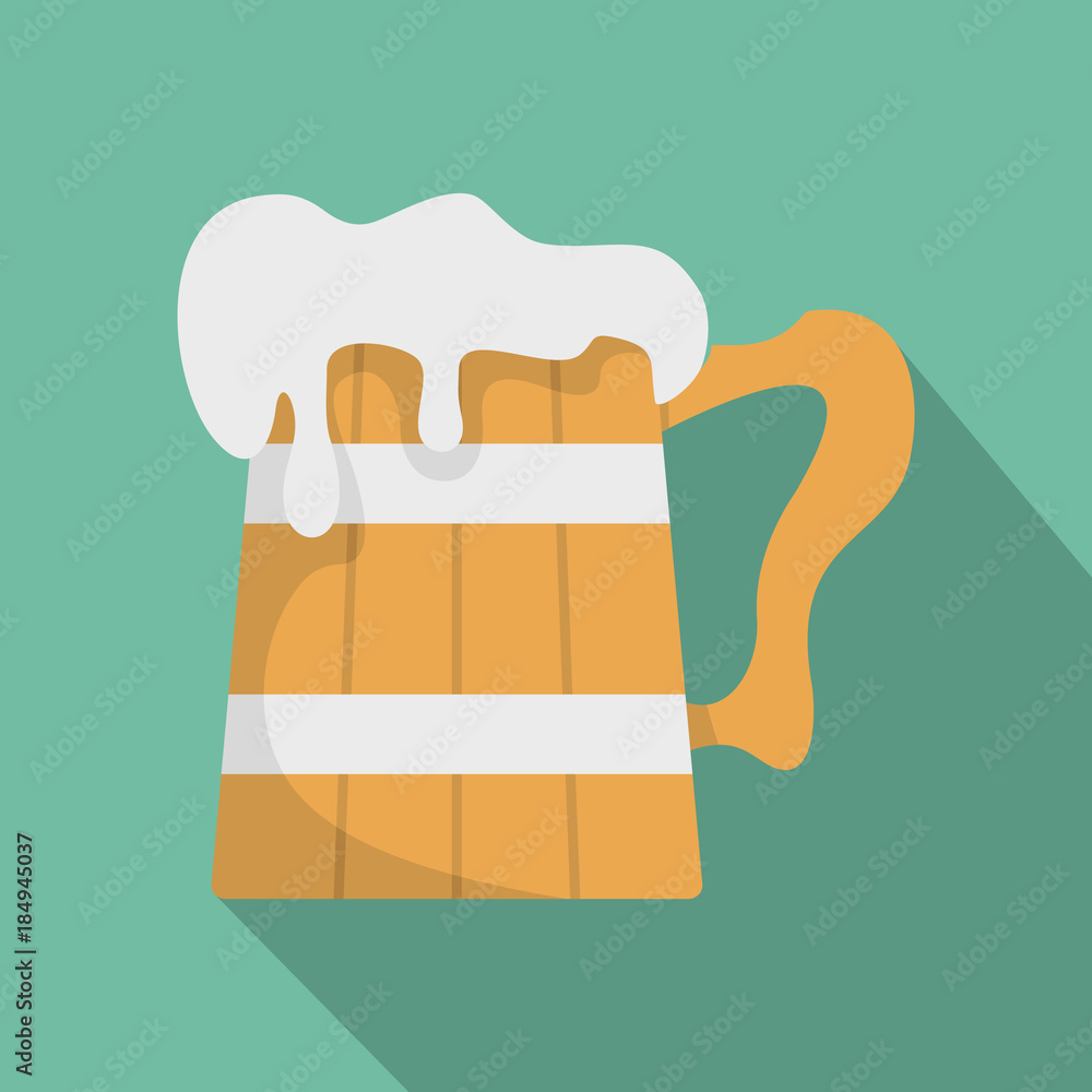 Big beer mug icon. Flat illustration of big beer mug vector icon for web Big beer mug icon. Flat illustration of big beer mug vector icon for web