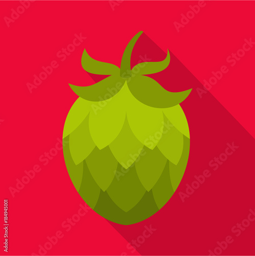 Hop icon. Flat illustration of hop vector icon for web