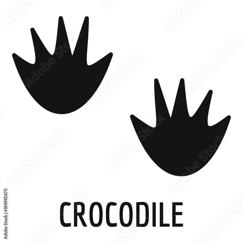 Crocodile step icon. Simple illustration of crocodile step vector icon for web
