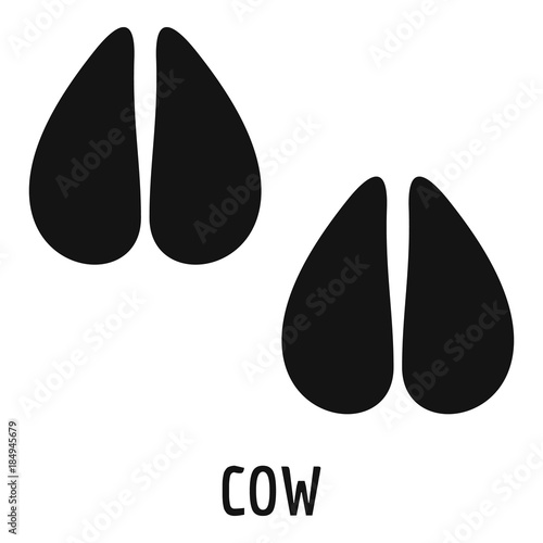 Cow step icon. Simple illustration of cow step vector icon for web