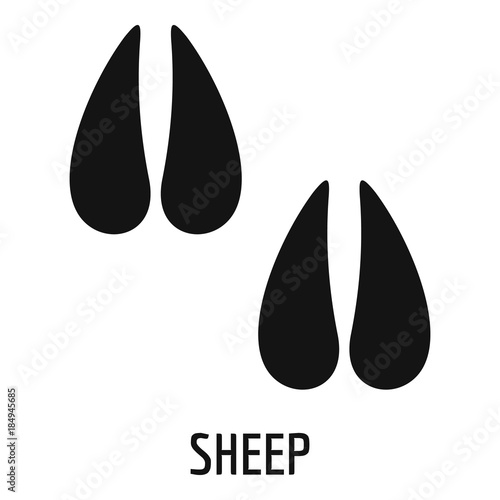 Sheep step icon. Simple illustration of sheep step vector icon for web