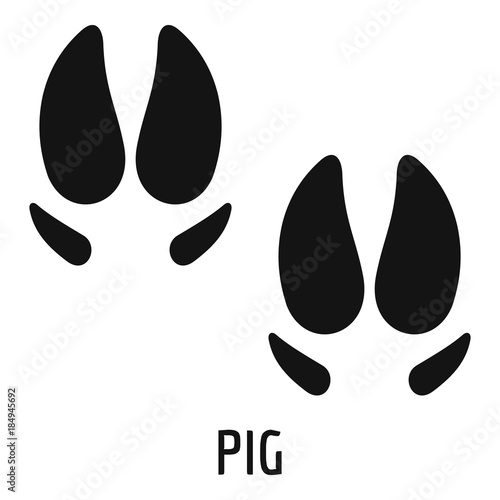 Pig step icon. Simple illustration of pig step vector icon for web