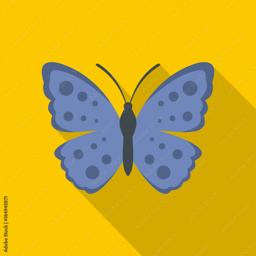 Spring butterfly icon. Flat illustration of spring butterfly vector icon for web
