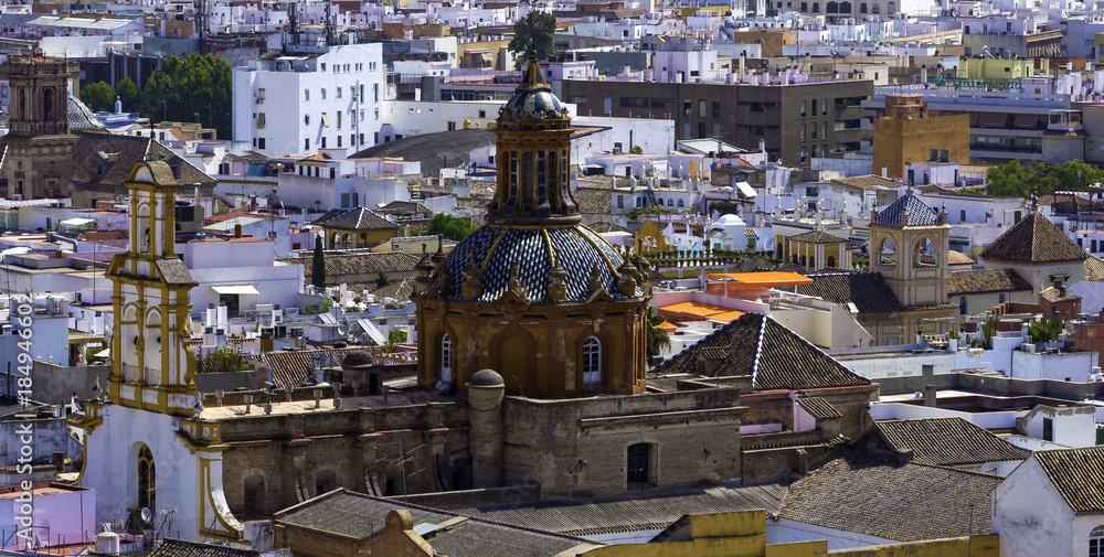 Fototapeta premium Seville, Spain skyline in the Old Quarter.