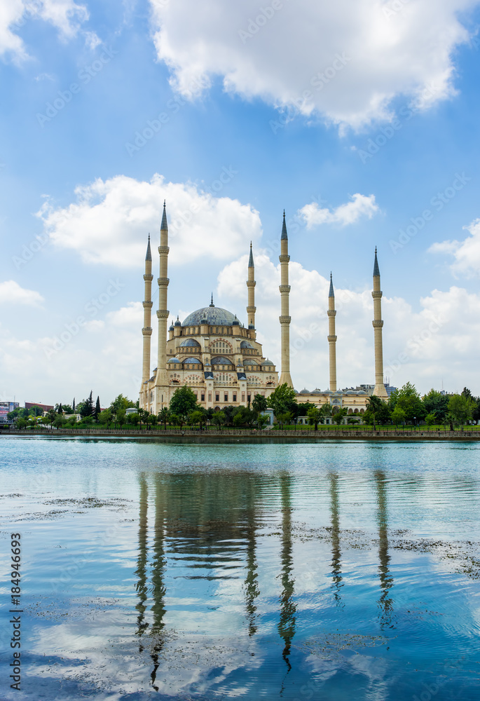 Beautiful Sabanci Mosque in Adana, Turkey