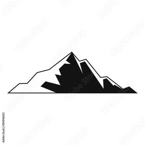 Nice mountain icon. Simple illustration of nice mountain vector icon for web