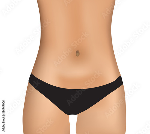 Woman belly, vector