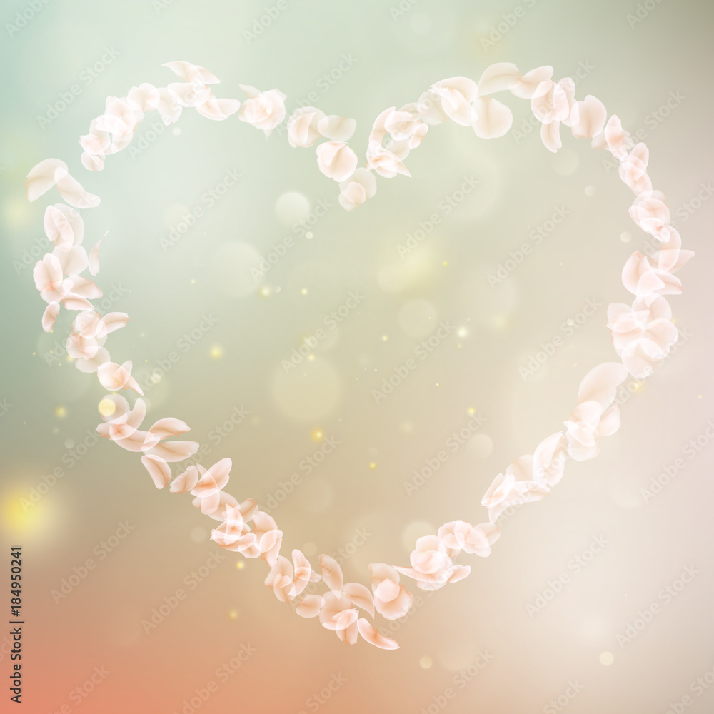 Sakura flying downwind petals on wind. EPS 10 vector Sakura flying downwind petals on wind. EPS 10 vector