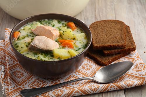 Finnish fish soup kalakeitto photo