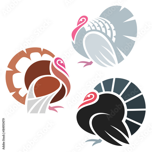 Stylized Turkey Birds