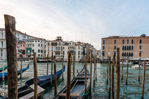 Venice with famous gondolas