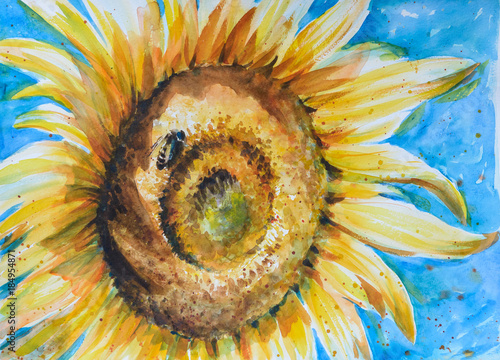 A watercolor drawing of bri...