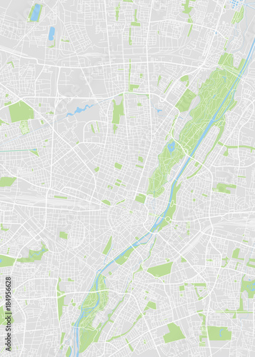 Munich colored vector map