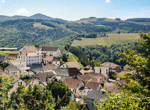 Panorámica de Jaurrieta desde la montaña, Navarra, España