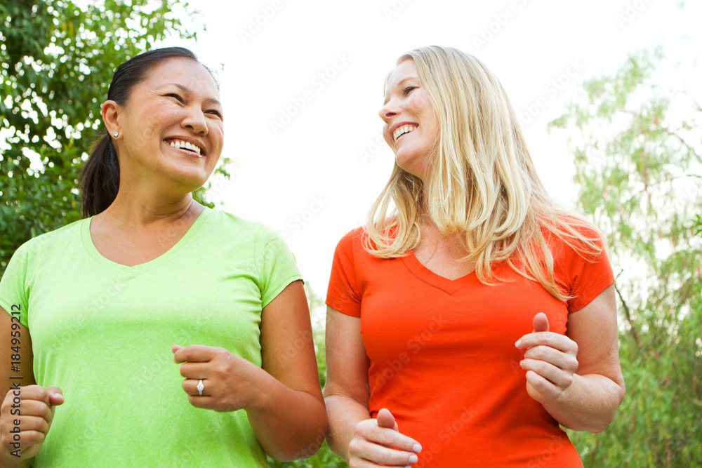 Healthy women exercising and getting fit. Healthy women exercising and getting fit.