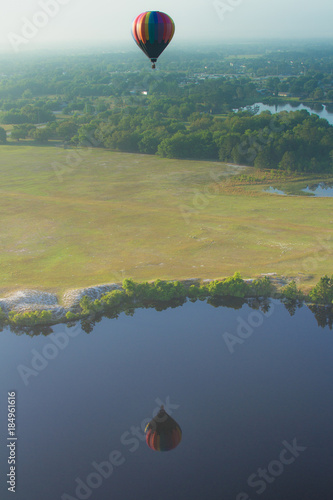 Hot air balloon reflection