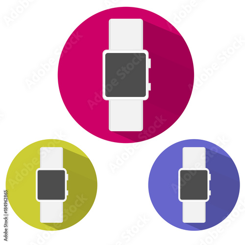 smartwatch digital accessory icon set