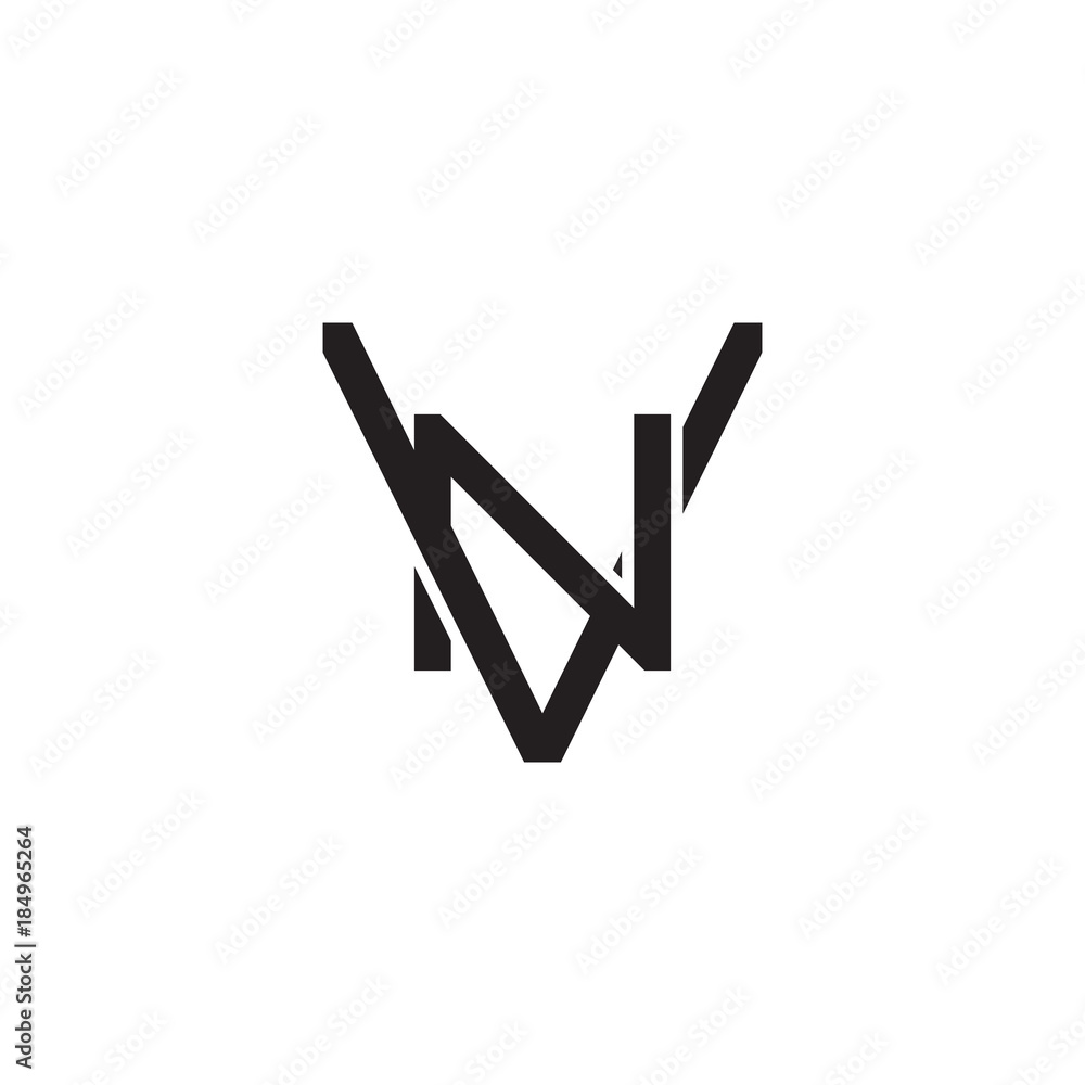 Initial letter V and N, VN, NV, overlapping N inside
V, line art logo, black monogram color Initial letter V and N, VN, NV, overlapping N inside
V, line art logo, black monogram color