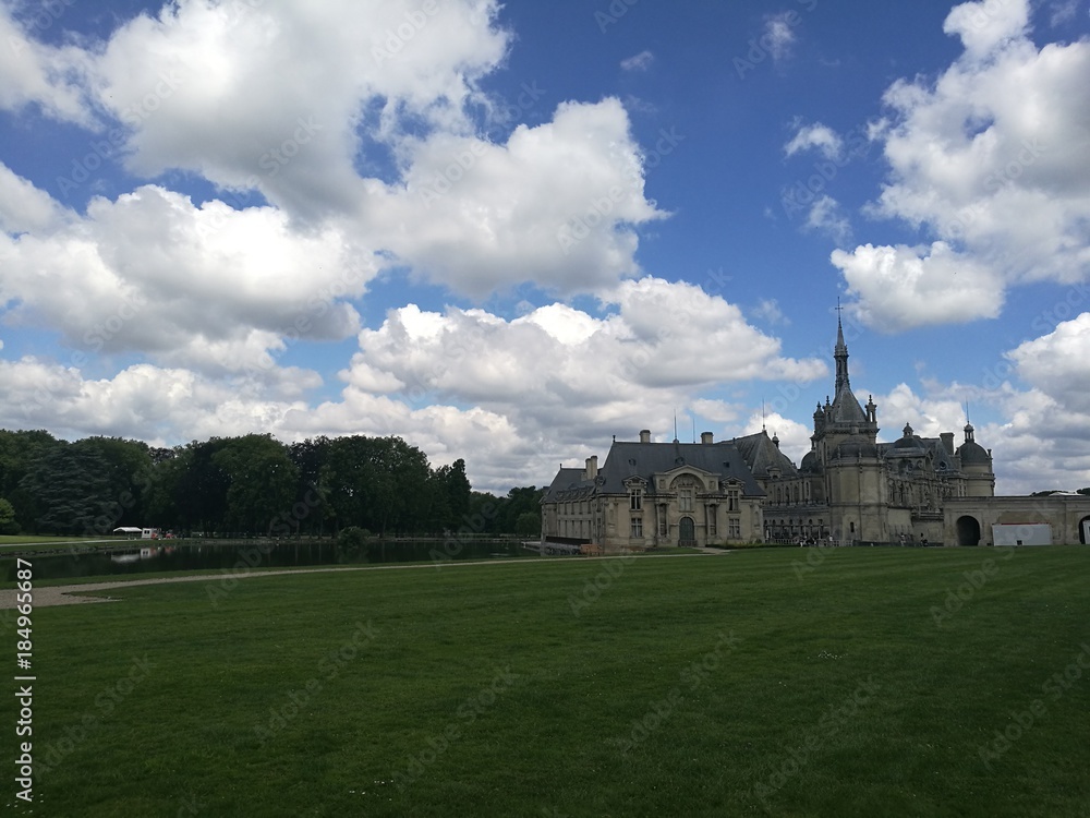 the palace of Chantilly in france the palace of Chantilly in france