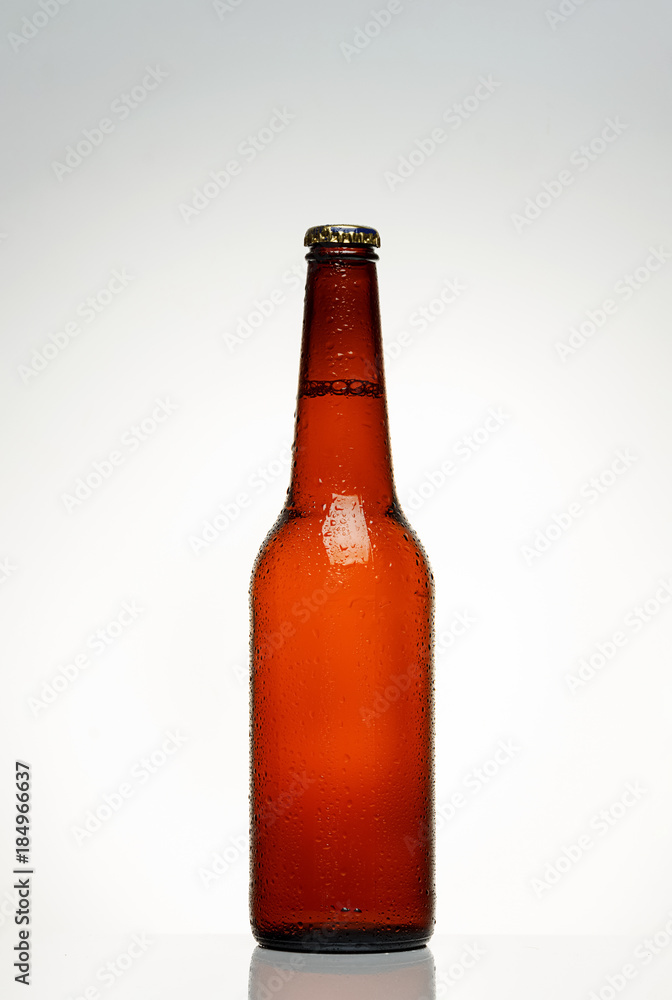 chilled bottle of beer