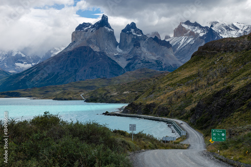 Road to Torres del Paine in Patagonia Chile