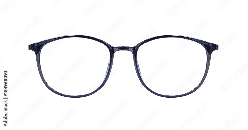 Black eye glasses isolated on white blackground with clipping path. Black eye glasses isolated on white blackground with clipping path.