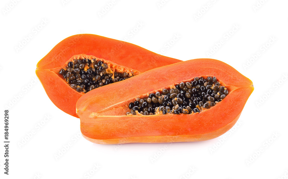 Papaya isolated on white background. Papaya isolated on white background.