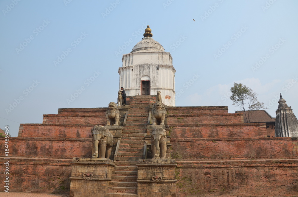 Ancient hindu temple in Bhaktapur, Nepal