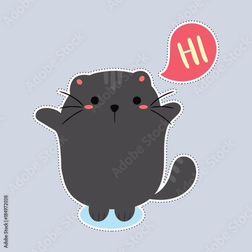 cute cat sticker