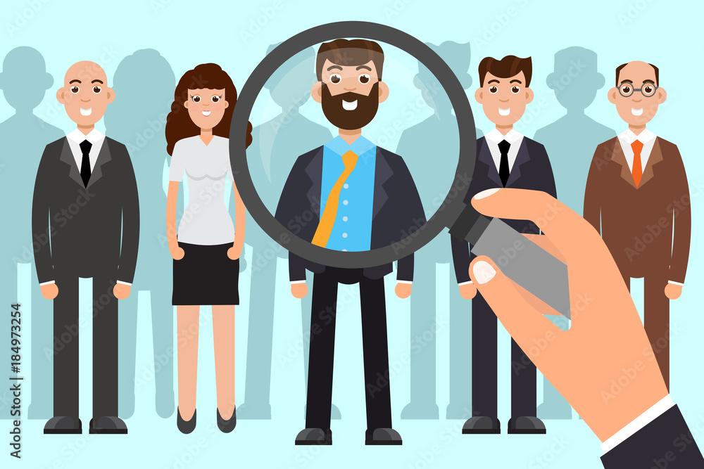Employer of choice. Business recruitment process, employees group management. Vector illustration. Employer of choice. Business recruitment process, employees group management. Vector illustration.