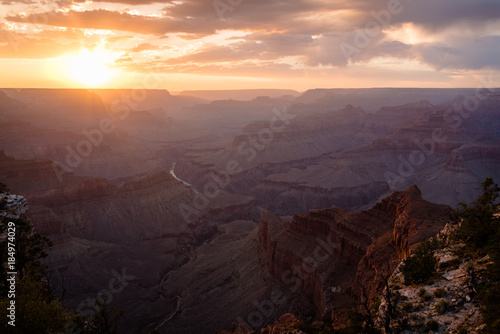 Grand Canyon National Park during sunset. 
