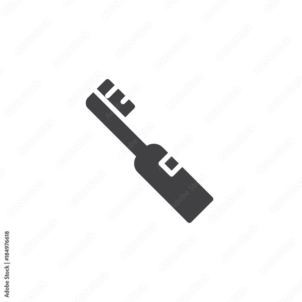 Electric toothbrush icon vector, filled flat sign, solid pictogram isolated on white. Oral hygiene symbol, logo illustration. Electric toothbrush icon vector, filled flat sign, solid pictogram isolated on white. Oral hygiene symbol, logo illustration.