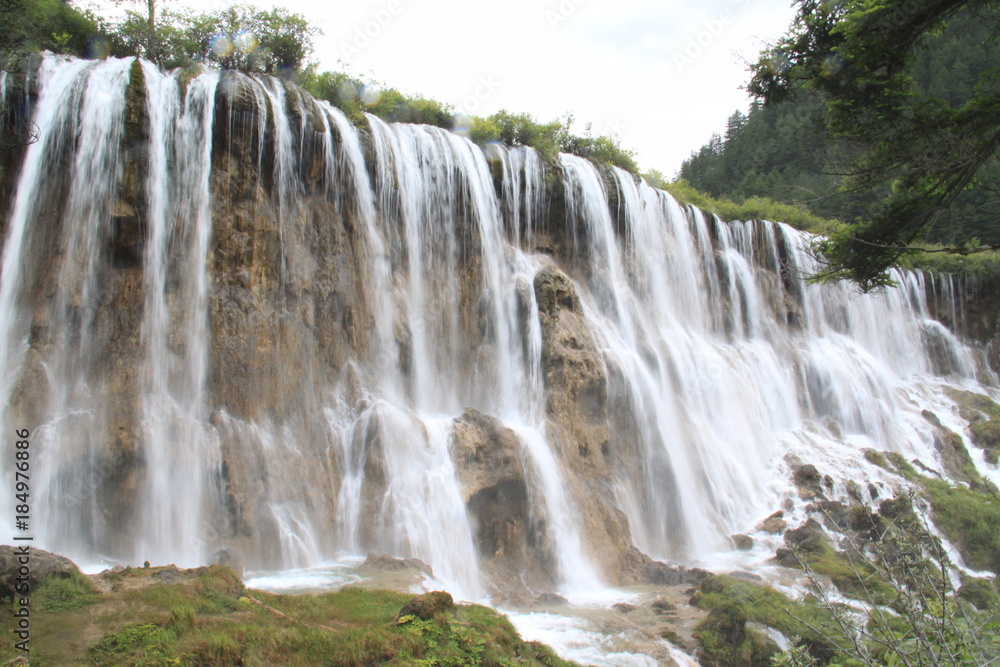 Fototapeta premium Waterfall in a rainforest. Water.