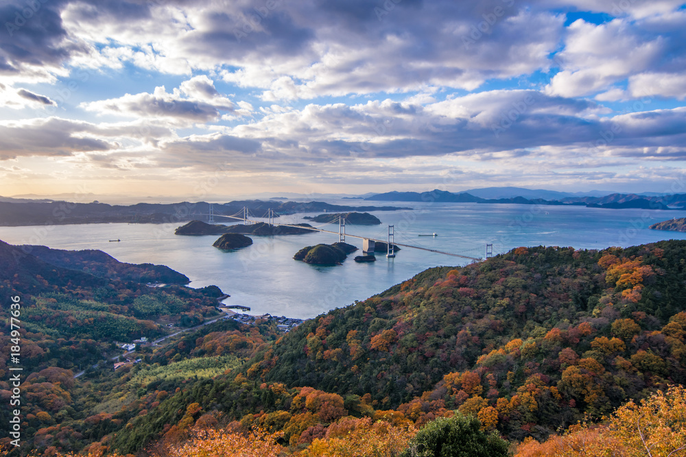日本、瀬戸内海、しまなみ海道、亀老山展望台、絶景
