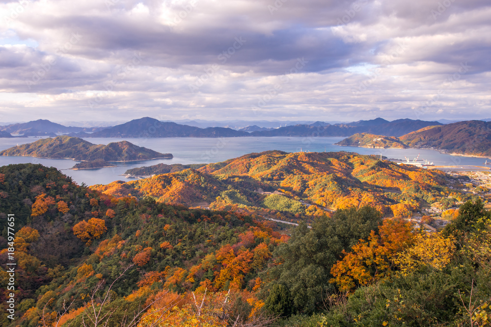 日本、瀬戸内海、しまなみ海道、亀老山展望台、絶景