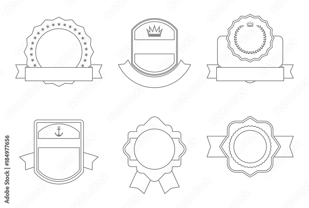 badge outline icons design badge outline icons design