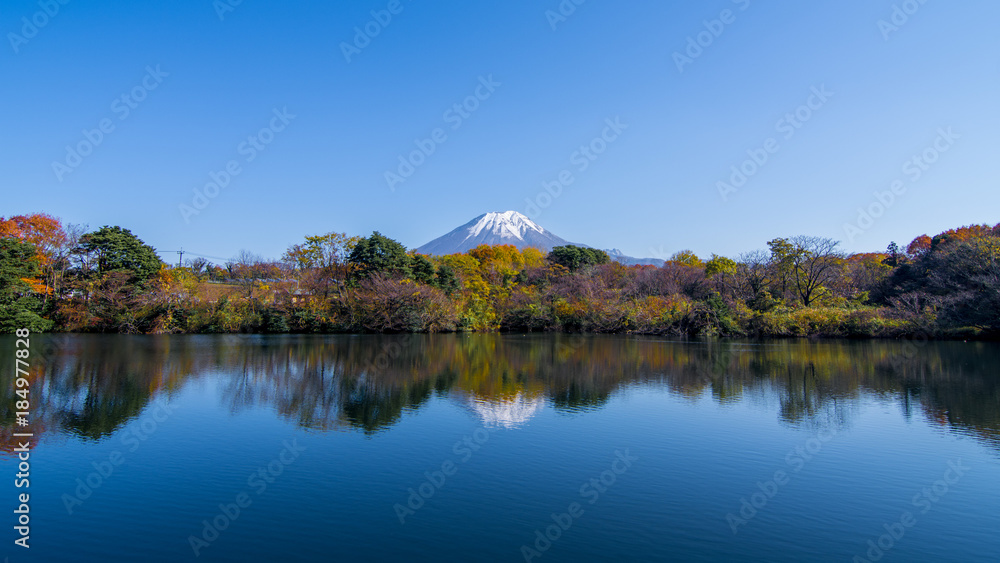 日本、鳥取県、大山、伯耆富士、冬、絶景、大野池