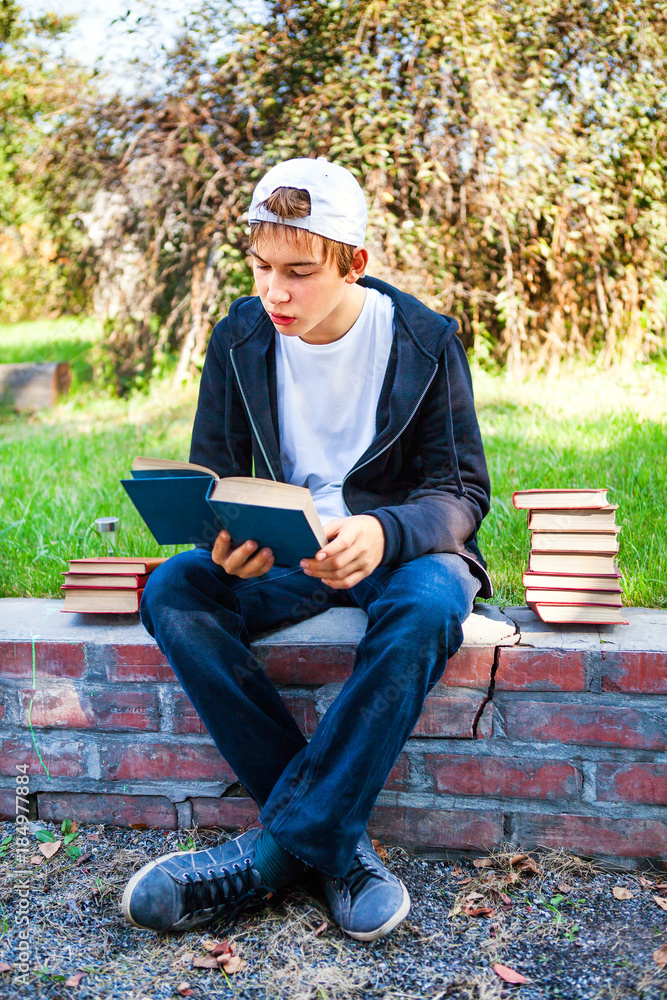 Teenager read a Book