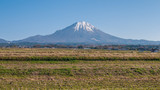 日本、鳥取県、大山、伯耆富士、冬、絶景、田園風景