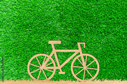 bicycle race paper cut of a green background