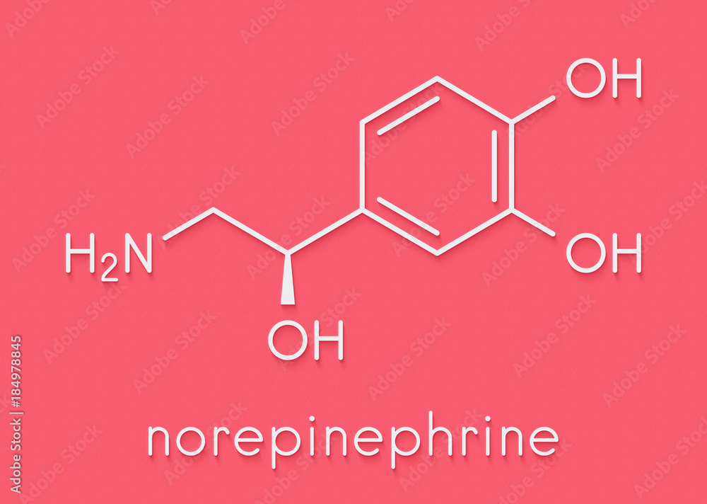 Norepinephrine (noradrenaline, norepi) hormone and neurotransmitter